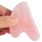 Preview: Gua Sha Schaber aus Rosenquarz Herz-Form